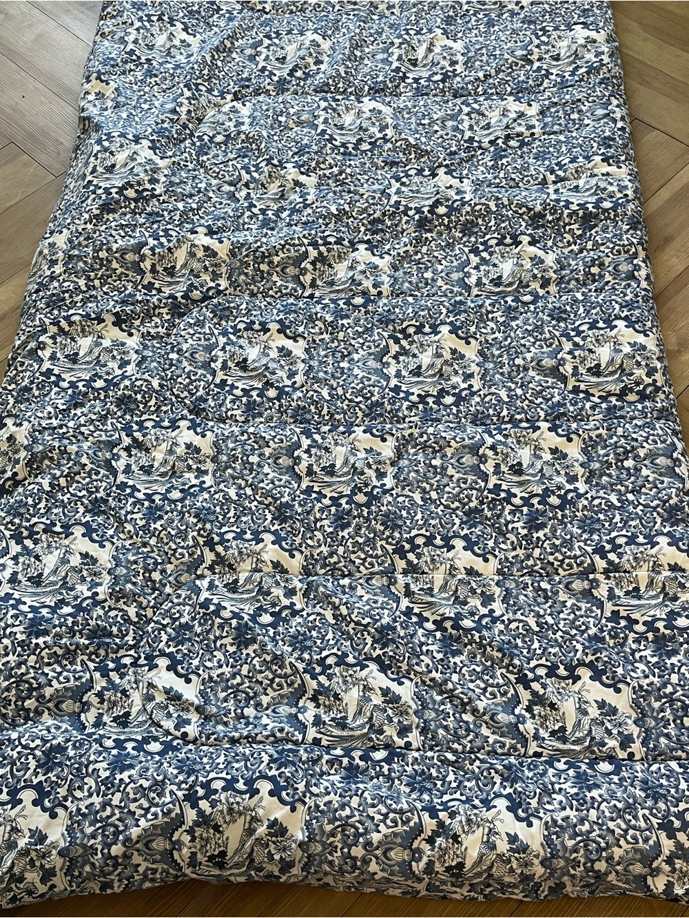 Ralph Lauren Tamarind Bird Porcelain Blue White Full/Queen Quilted Comforter